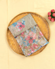 SC3415 - Tissue Saree With Embroidery All Over