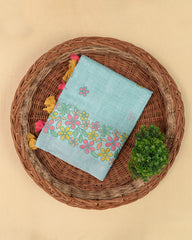 SC3296 - Linen Cotton With Border Embroidery