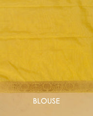 SC4001 - Georgette Material Bandhini Print With Gold Zari Saree