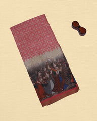 Tissue Embroidery Kalamkari Saree