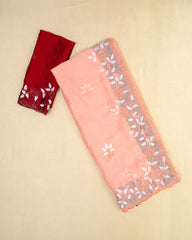 SC6334 - CHIFFON FANCY EMBROIDERY SAREE