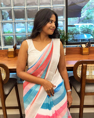 SC4845 - Linen Saree with Fancy Lines