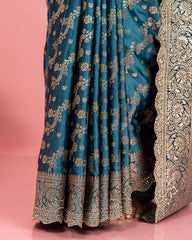 SC5770 - SATIN SAREE WITH EMBOSE