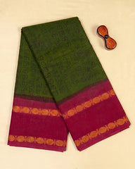 SC7517 - SUNGUDI COTTON SAREE WITH TAMIL SCRIPT PRINT
