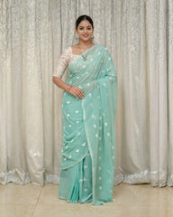 SC8982 - MUL MUL LOVE EMBROIDERY COTTON SAREE