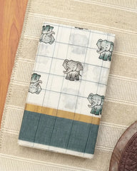 SC7497 - ELEPHANT PRINTED COTTON SAREE