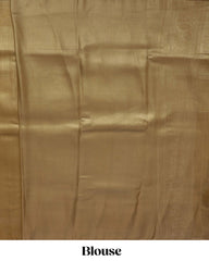 Tissue Saree With Checked Embose Small Buttas