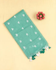 SC8982 - MUL MUL LOVE EMBROIDERY COTTON SAREE
