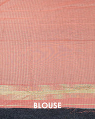 SC6168 - LINEN SAREE ZARKI CHECKED