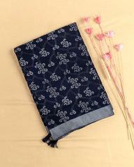 SC8804 - JUTE COTTON FLORAL PRINTED SAREE