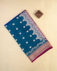 SC5888 - SATIN SAREE WITH CONTRAST BORDER