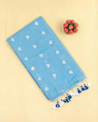 SC8982 - MUL MUL LOVE EMBROIDERY COTTON SAREE