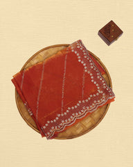 Fendy Saree With Jarkan Stone Work