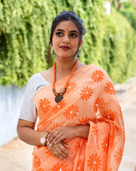 SC6288 - LINEN COTTON SAREE