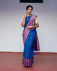 SC5638 - SOFT SILK SAREE WITH MEENA BUTTA