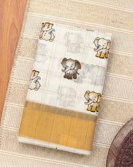 SC7497 - ELEPHANT PRINTED COTTON SAREE