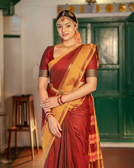 SC7533 - NARAYANPET CHECKED COTTON SAREE