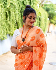 SC6288 - LINEN COTTON SAREE