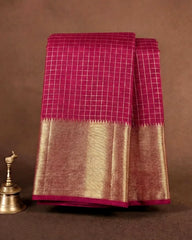 SC6913 - CREPE CHECKED SAREE