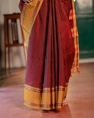 SC7533 - NARAYANPET CHECKED COTTON SAREE