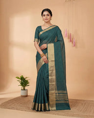 SC6913 - CREPE CHECKED SAREE