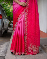 SC4875 - FENDY SATIN WITH MULTI COLOUR STONE