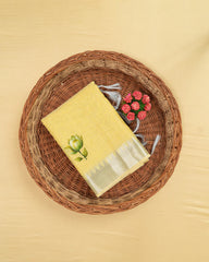 SC4886 - Linen saree with sticker print
