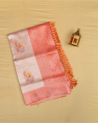 SC4879 - TISSUE SAREE WITH MULTI COLOUR STONE