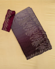 SC4875 - FENDY SATIN WITH MULTI COLOUR STONE
