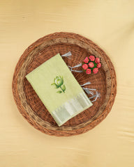 SC4886 - Linen saree with sticker print