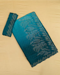SC4875 - FENDY SATIN WITH MULTI COLOUR STONE