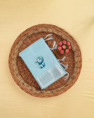 SC4886 - Linen saree with sticker print
