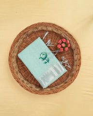 SC4886 - Linen saree with sticker print