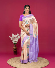 SC4879 - TISSUE SAREE WITH MULTI COLOUR STONE