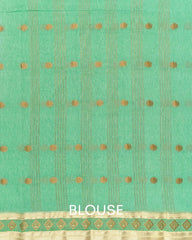 SC3408 - LINEN COTTON WITH COPPER BUTTA AND COPPER STONE