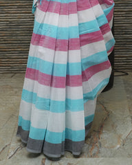 Kulfi Cotton Saree With Kalamkari Blouse