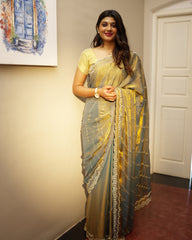 Fendy Saree With Jarkan Stone Work