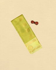Litchi Silks Saree With Traditional Double Border