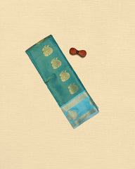 Litchi Silks Saree With Traditional Double Border