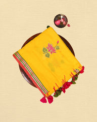 Mul Mul Lotus Embroidery Saree