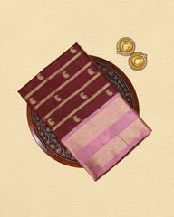 Katan Silk With Contrast Rettapadai Border Saree