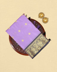 Katan Silk With Contrast Rettapadai Border Saree