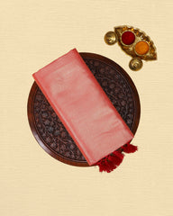 Tissue Saree With Embose Small Buttas