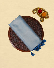 Tissue Saree With Embose Small Buttas
