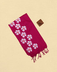 Nithyakalyani Flower Printed Mul Mul Saree