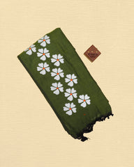 Nithyakalyani Flower Printed Mul Mul Saree