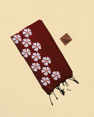 Nithyakalyani Flower Printed Mul Mul Saree