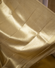Tissue Saree With Checked Embose Small Buttas
