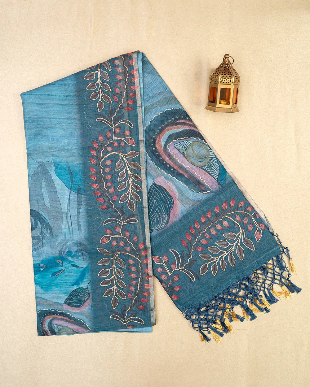 SC5541(6) - EMBROIDERY SAREE WITH FOIL WORK