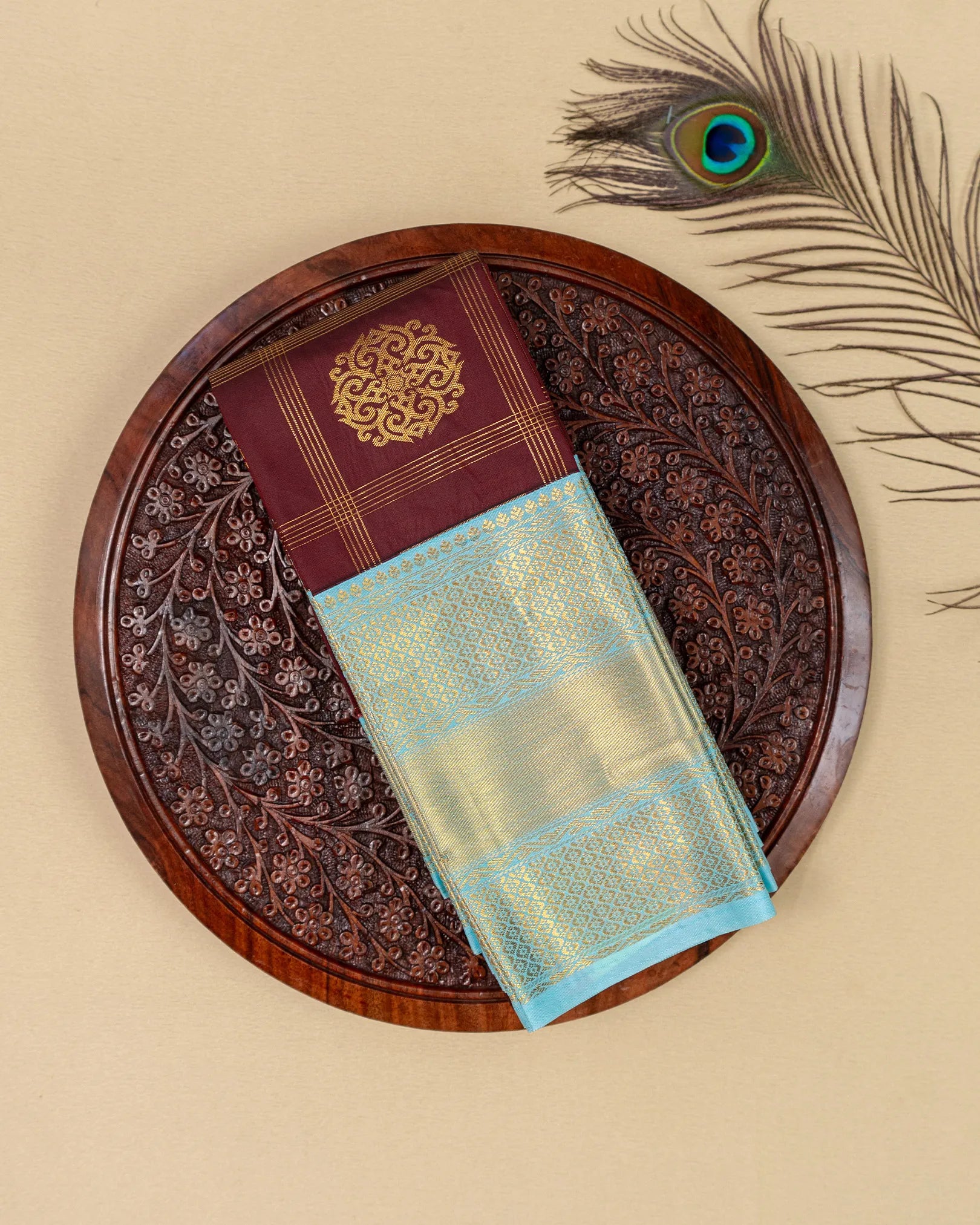 SC3469 - Silk Saree With Check Body And Contrast Border